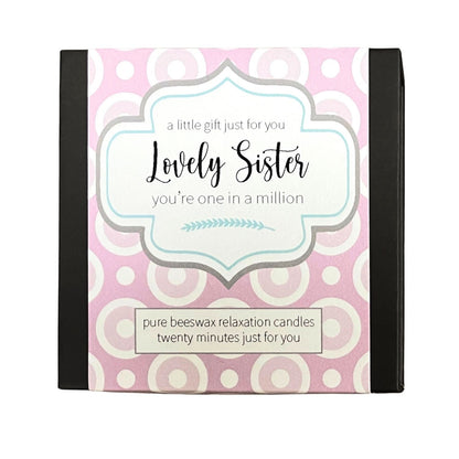 Cotton & Grey Lovely Sister Candles Beeswax Candle Gift Idea