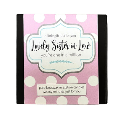 Cotton & Grey Lovely Sister-In-Law Candles Beeswax Candle Gift Idea