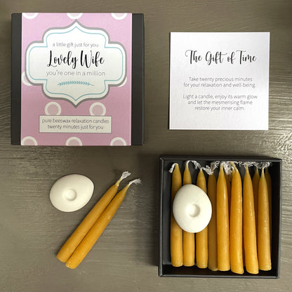 Cotton & Grey Lovely Wife Candles Beeswax Candle Gift Idea
