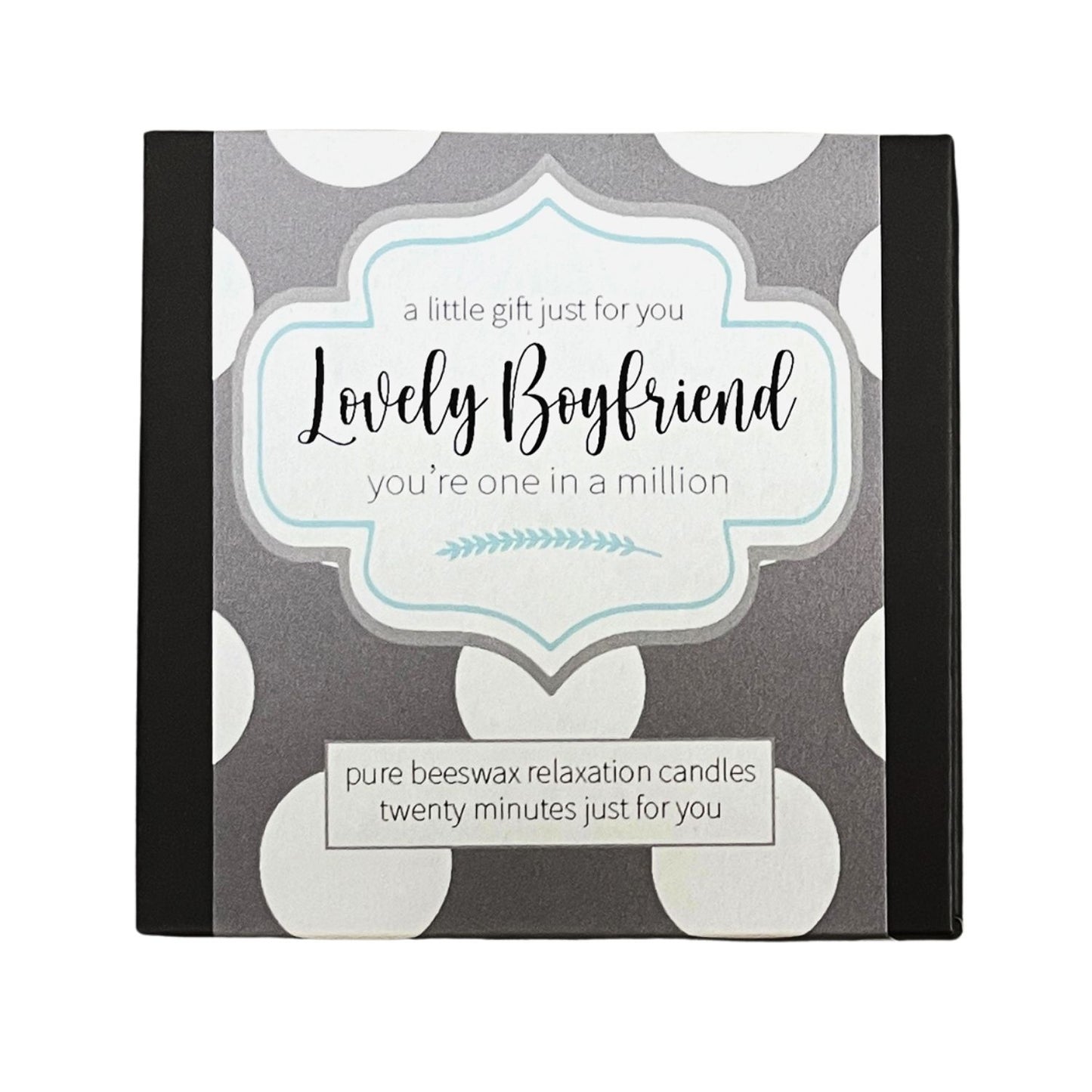 Cotton & Grey Lovely Boyfriend Candles Beeswax Candle Gift Idea