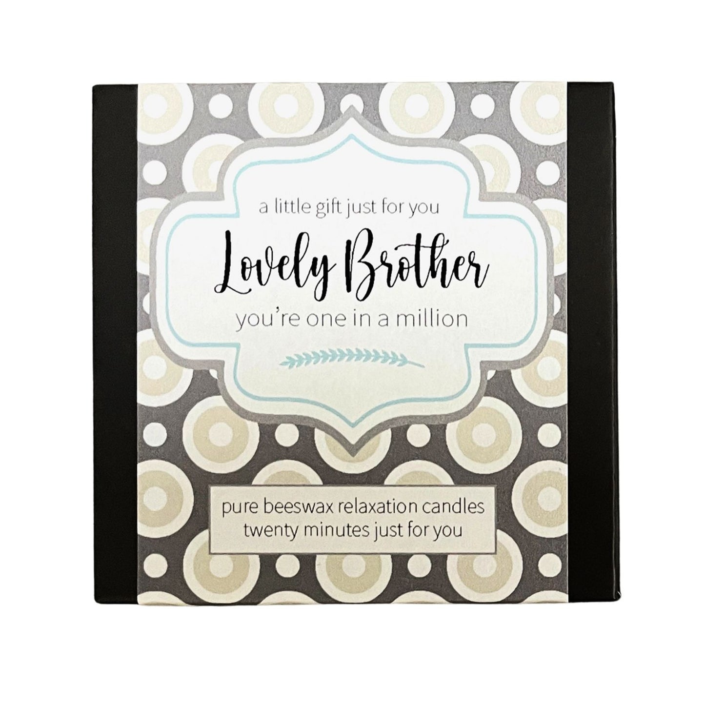 Cotton & Grey Lovely Brother Candles Beeswax Candle Gift Idea