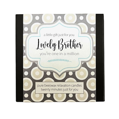 Cotton & Grey Lovely Brother Candles Beeswax Candle Gift Idea