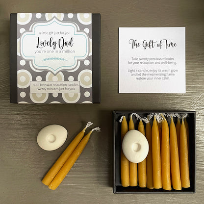 Cotton & Grey Lovely Dad Candles Beeswax Candle Gift Idea