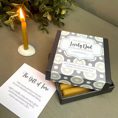 Cotton & Grey Lovely Dad Candles Beeswax Candle Gift Idea