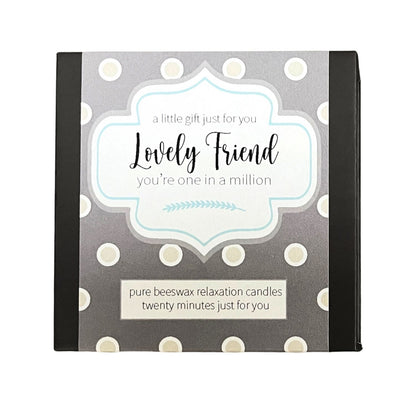 Cotton & Grey Lovely Friend Candles Beeswax Candle Gift Idea