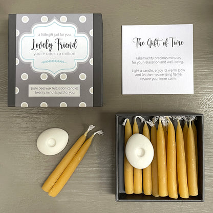 Cotton & Grey Lovely Friend Candles Beeswax Candle Gift Idea
