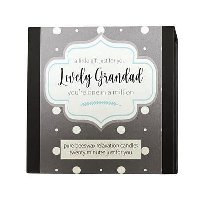 Cotton & Grey Lovely Grandad Candles Beeswax Candle Gift Idea