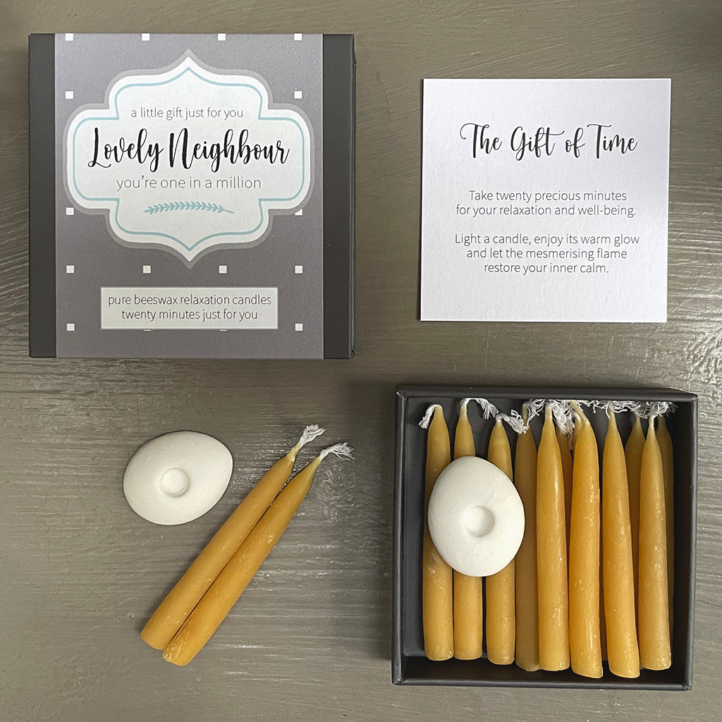 Cotton & Grey Lovely Neighbour Candles Beeswax Candle Gift Idea