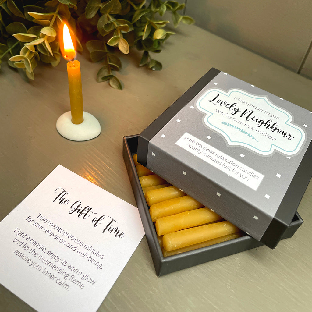 Cotton & Grey Lovely Neighbour Candles Beeswax Candle Gift Idea