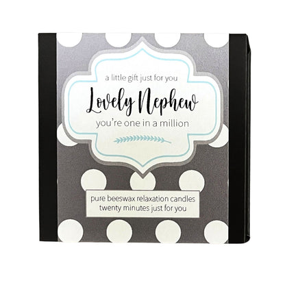 Cotton & Grey Lovely Nephew Candles Beeswax Candle Gift Idea