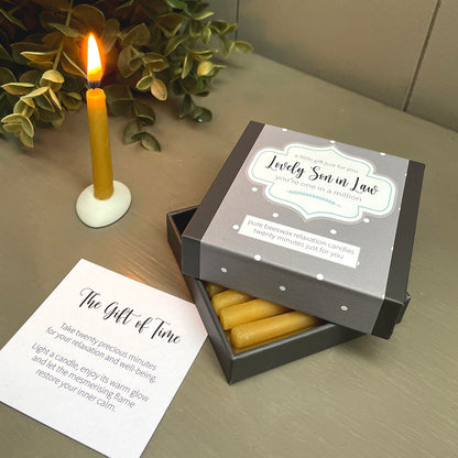 Cotton & Grey Lovely Son-In-Law Candles Beeswax Candle Gift Idea