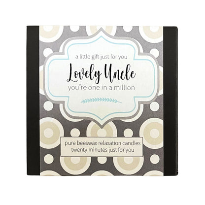 Cotton & Grey Lovely Uncle Candles Beeswax Candle Gift Idea