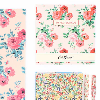 Cath Kidston Stationery Pack 10 Notecards In 2 Floral Designs Writing Gift Idea