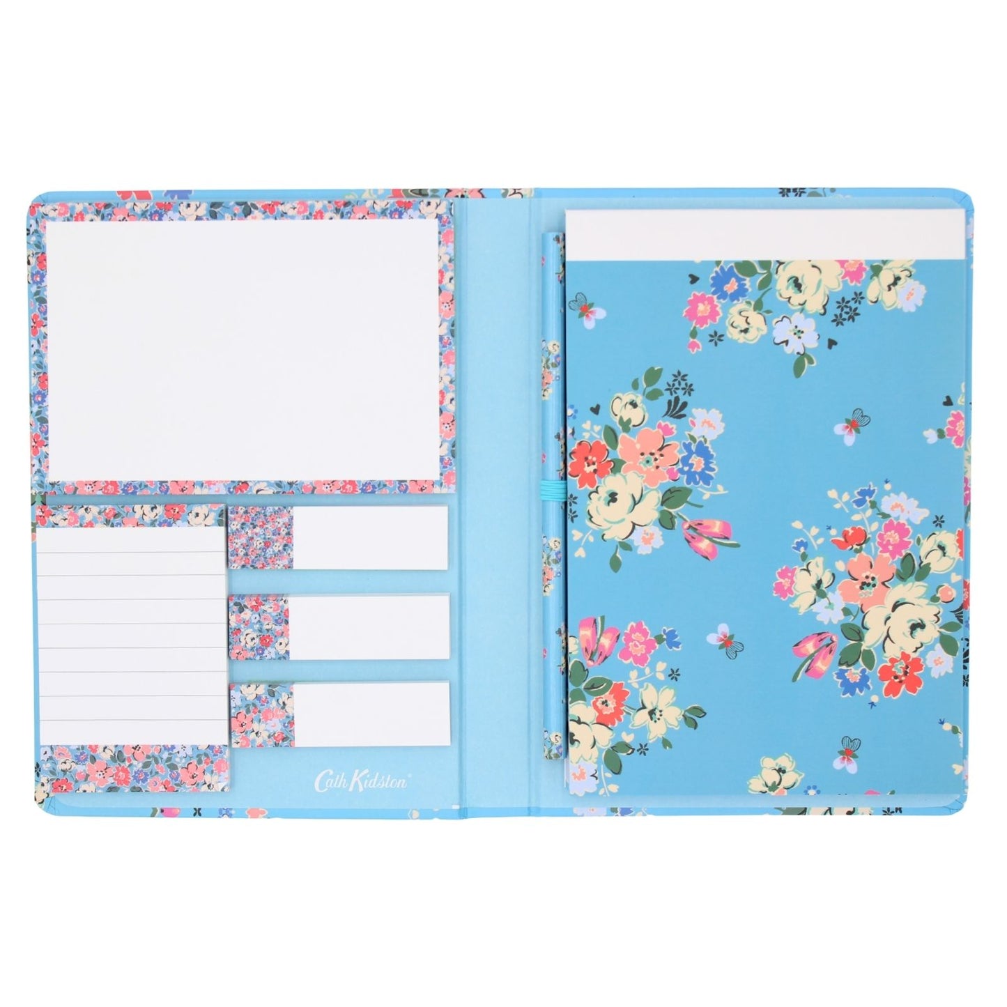Cath Kidston Stationery Set A5 Notepad Pencil & Sticky Notes Floral Gift Idea