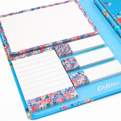 Cath Kidston Stationery Set A5 Notepad Pencil & Sticky Notes Floral Gift Idea