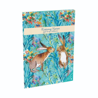 Gifted Stationery Kissing Hares Gift Wrap Collection Sheets Wrapping Paper In Book