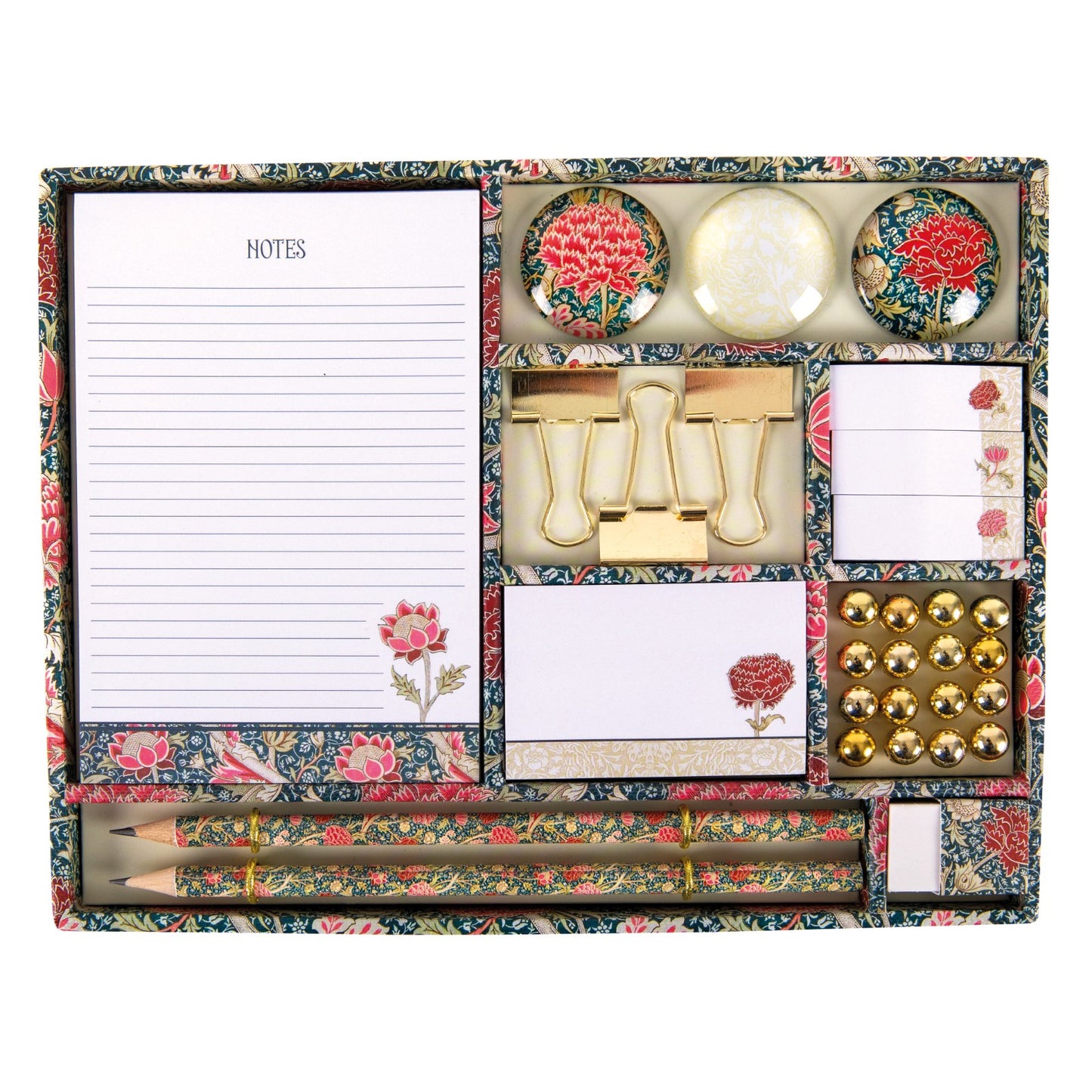 Gifted Stationery Gift Set William Morris Cray Pencils, Pads & Desk Accessories