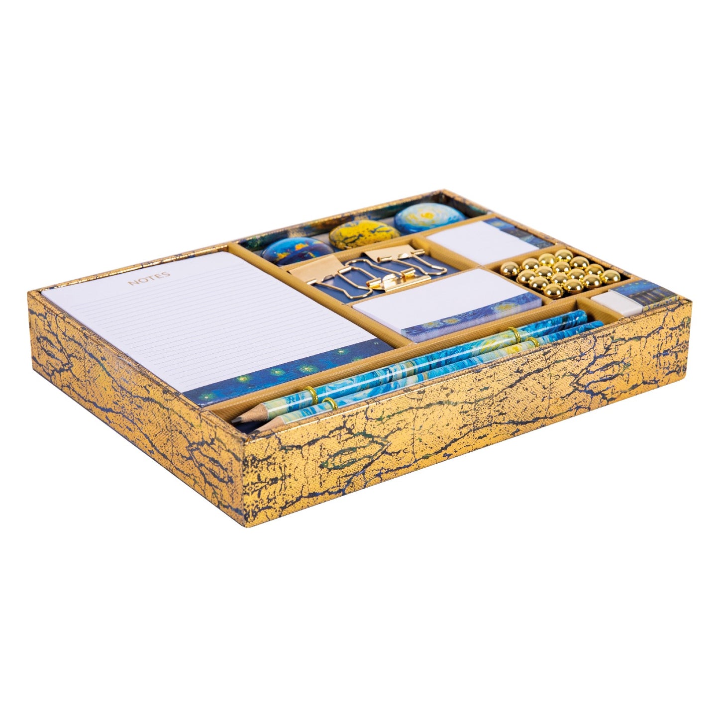 Gifted Stationery Gift Set Van Gogh Starry Night Pencils Pads & Desk Accessories