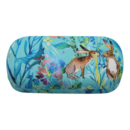 Gifted Stationery Hard Shell Glasses Case Kissing Hares Design