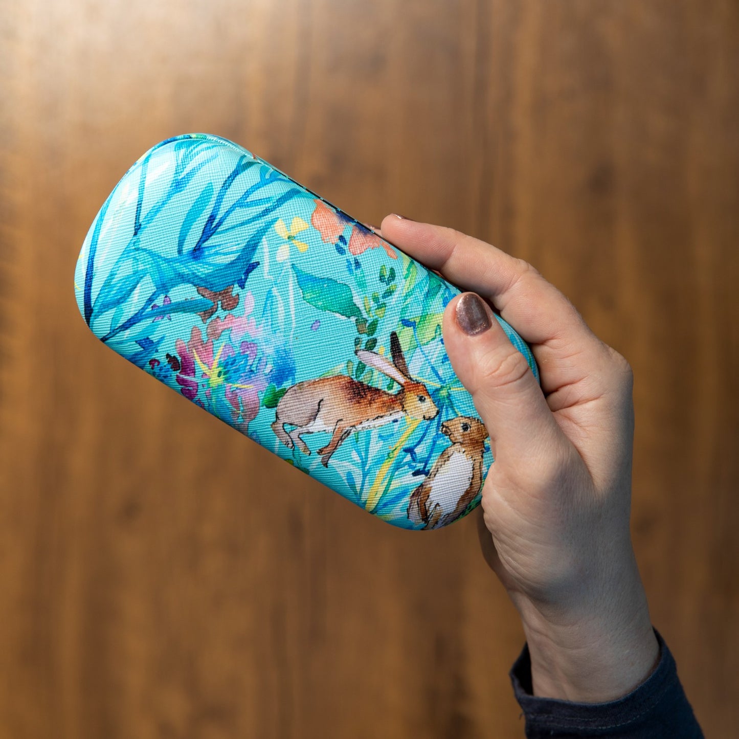 Gifted Stationery Hard Shell Glasses Case Kissing Hares Design