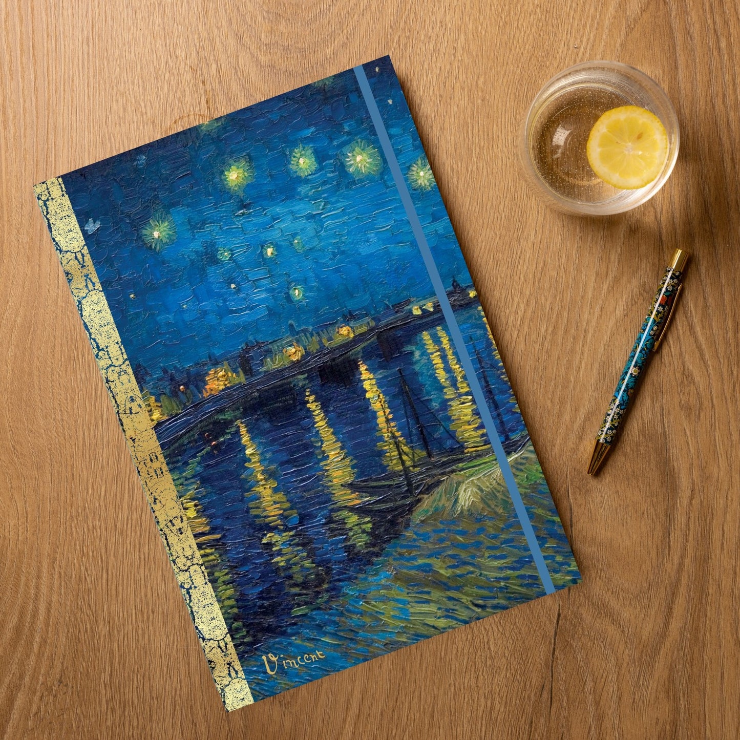Gifted Stationery A4 Notebook Van Gogh Starry Night Softcover Lined Journal