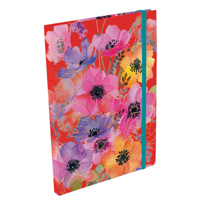 Gifted Stationery A5 Notebook Anemones Design Softcover Lined Journal
