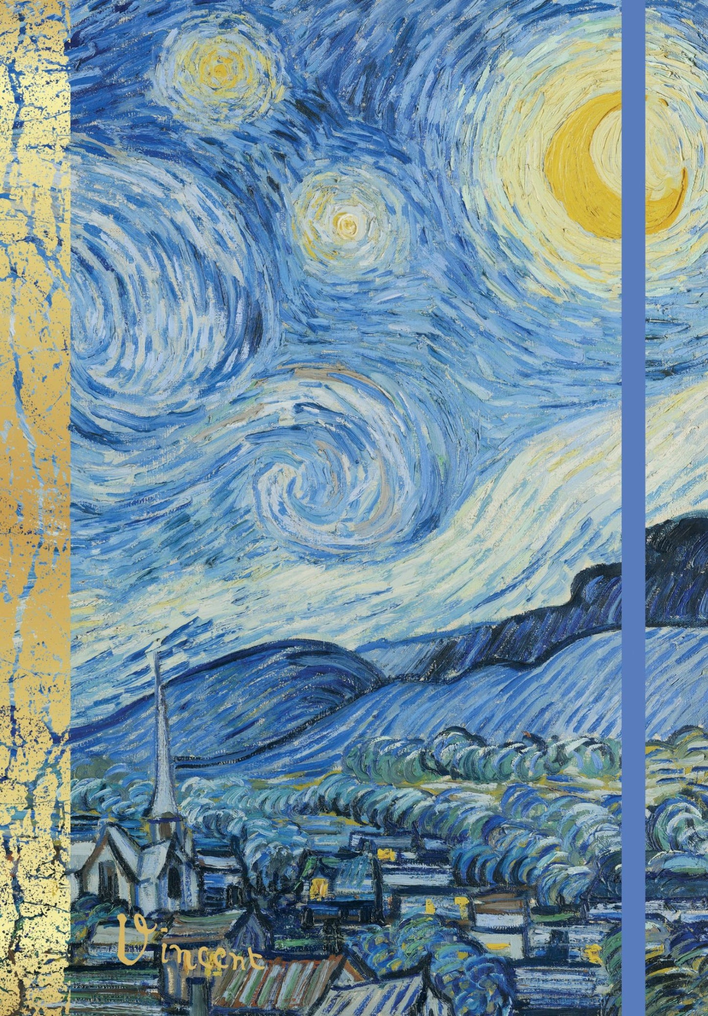 Gifted Stationery A5 Notebook Van Gogh Starry Night Design Softcover Lined Journal