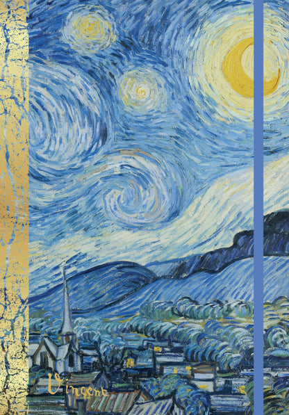 Gifted Stationery A5 Notebook Van Gogh Starry Night Design Softcover Lined Journal