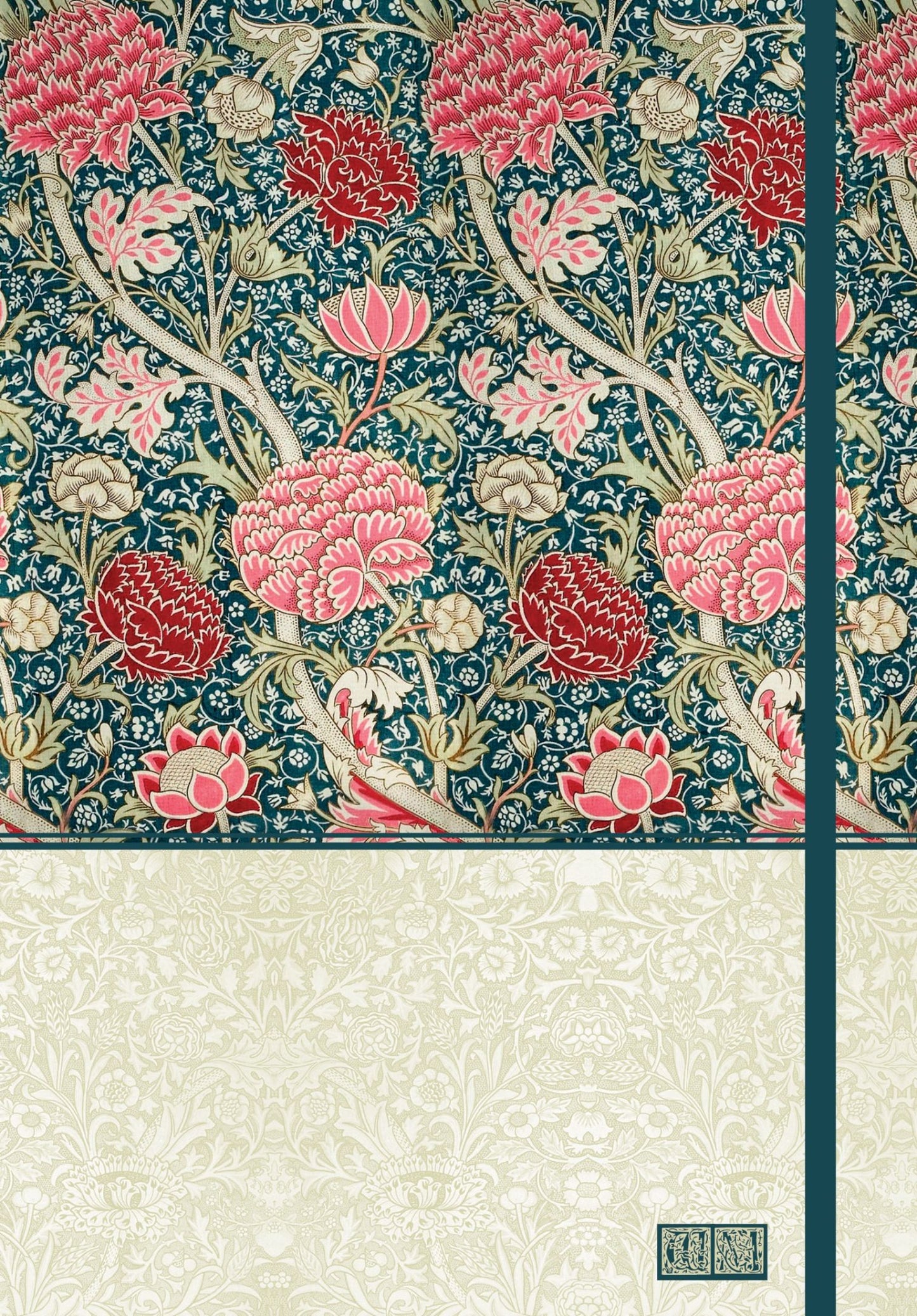 Gifted Stationery A5 Notebook William Morris Cray Design Softcover Lined Journal