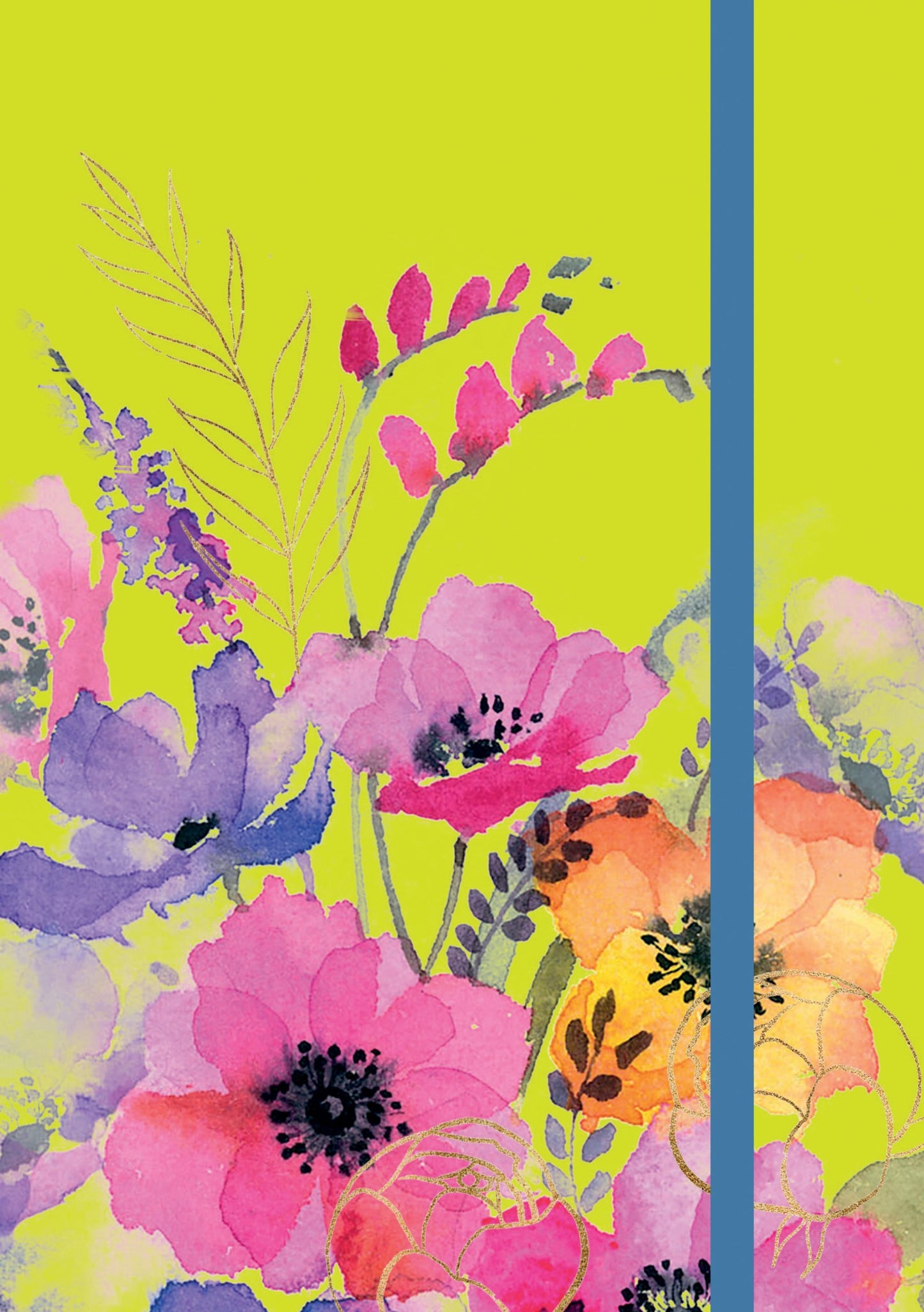 Gifted Stationery A6 Notebook Anemones Design Softcover Lined Pocket Journal