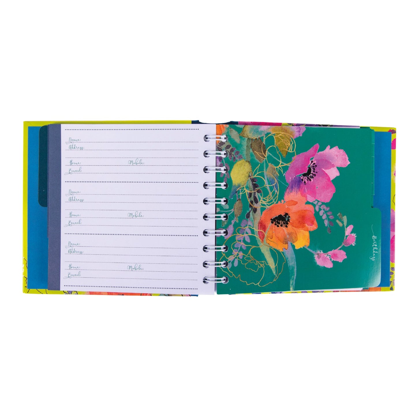 Gifted Stationery Address & Birthday Book Anemones Design