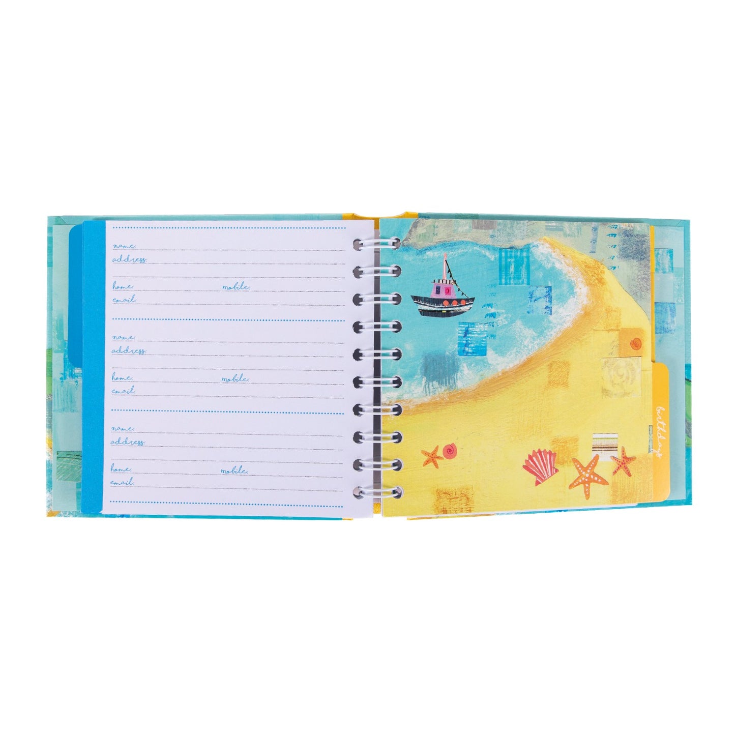 Gifted Stationery Address & Birthday Book Sea Breeze Design