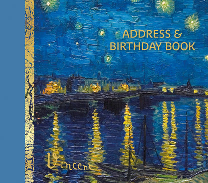 Gifted Stationery Address & Birthday Book Van Gogh Starry Night Design