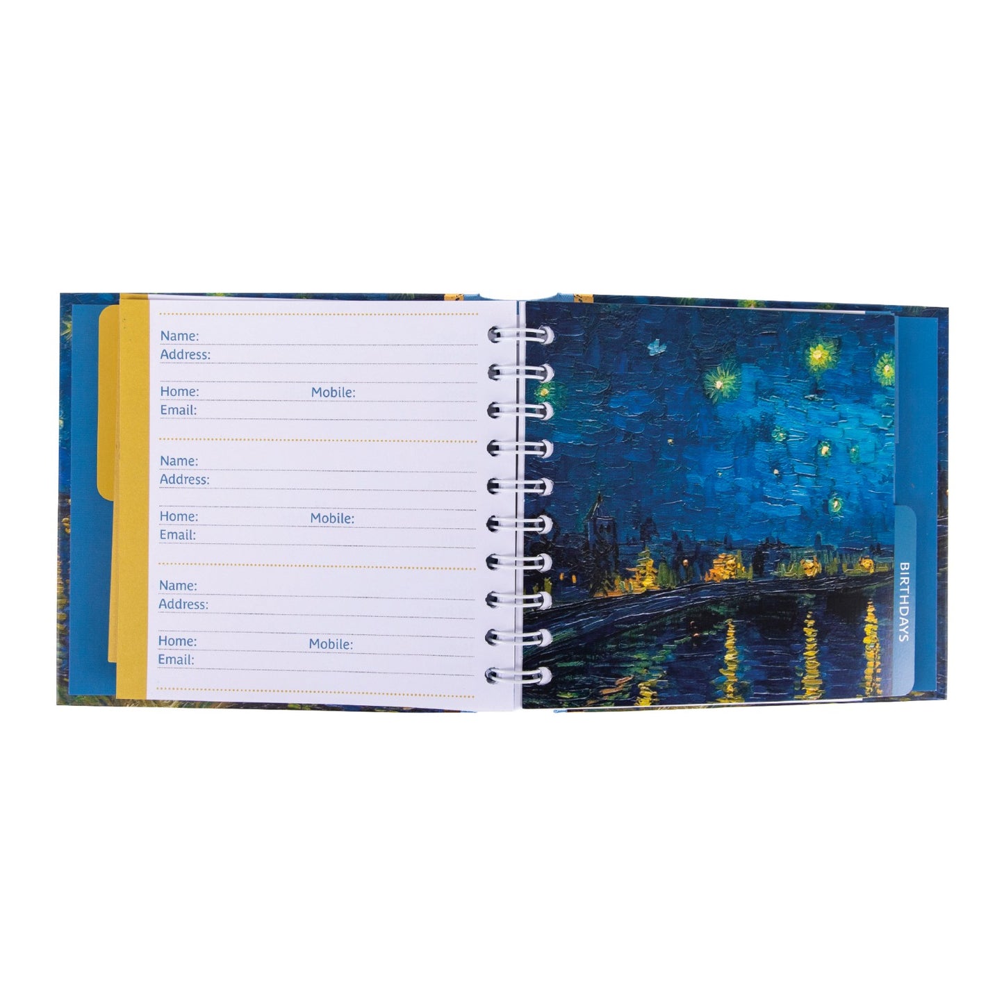Gifted Stationery Address & Birthday Book Van Gogh Starry Night Design