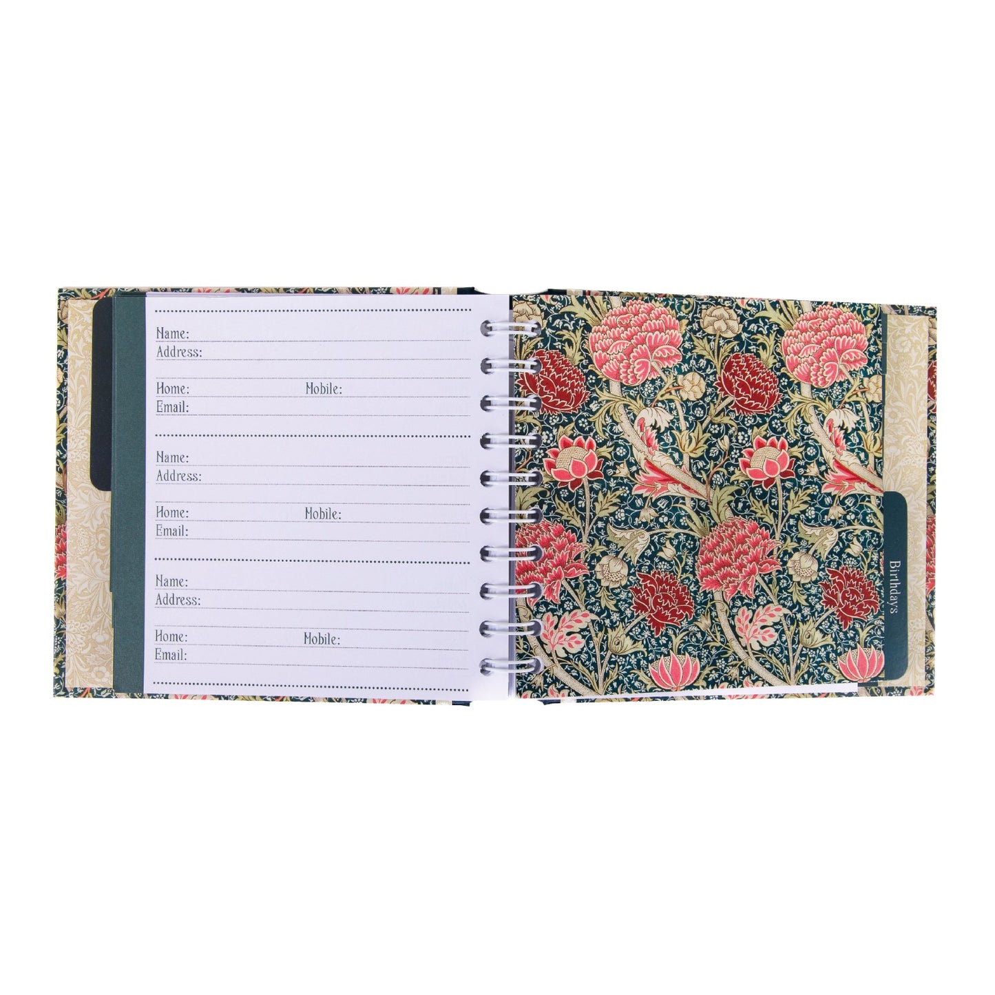 Gifted Stationery Address & Birthday Book William Morris Cray Design