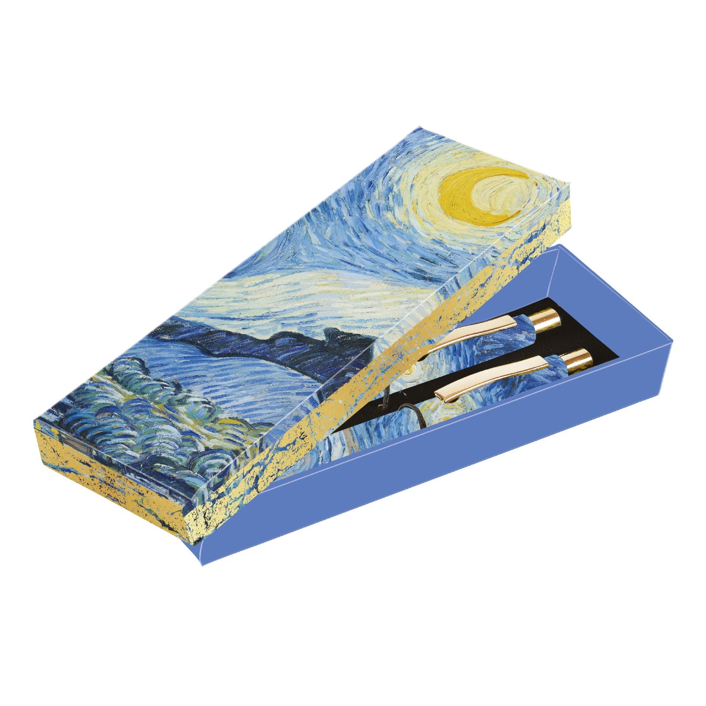 Gifted Stationery Twin Pen Set Van Gogh Starry Night Pair Pens In Gift Box