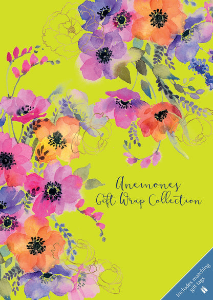 Gifted Stationery Gift Wrap Collection Anemonies Design Wrapping Paper & Tags