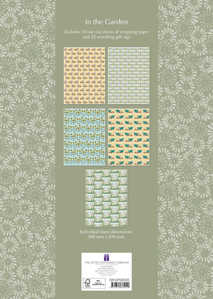 Gifted Stationery Gift Wrap Collection In The Garden Wrapping Paper & Tags