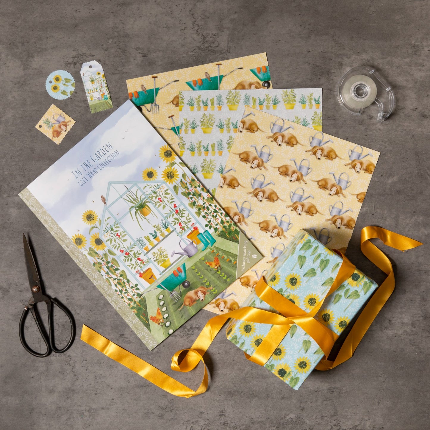 Gifted Stationery Gift Wrap Collection In The Garden Wrapping Paper & Tags