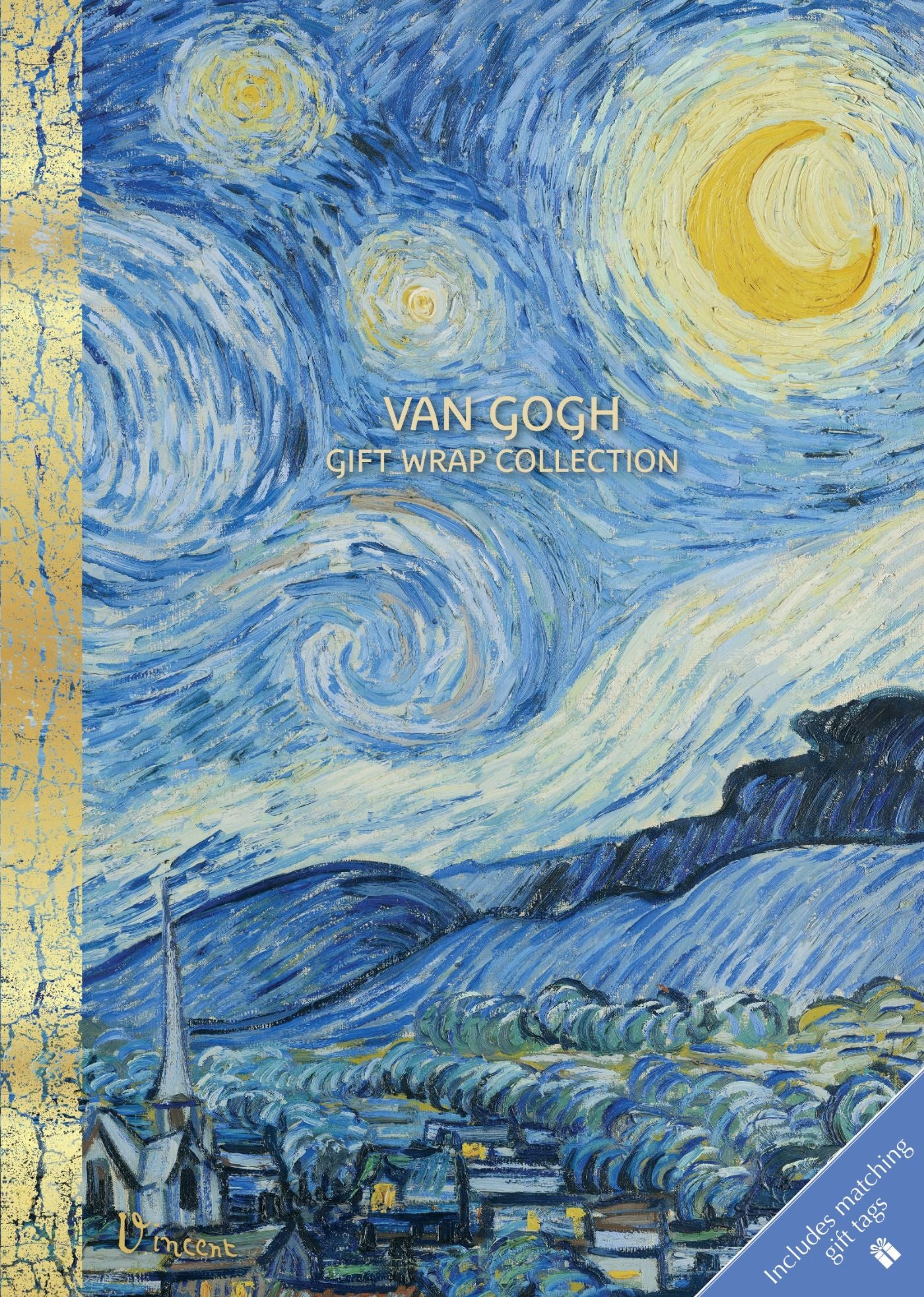 Gifted Stationery Gift Wrap Collection Van Gough Starry Night Wrapping Paper