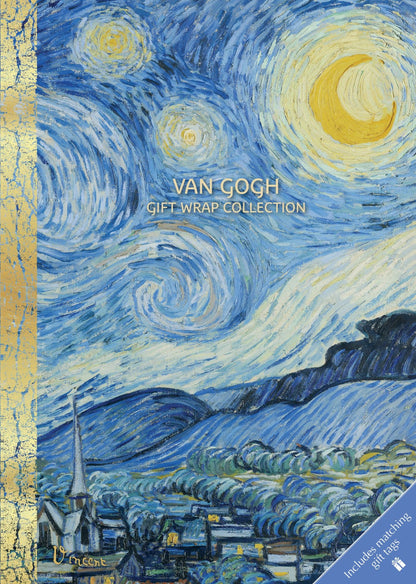 Gifted Stationery Gift Wrap Collection Van Gough Starry Night Wrapping Paper