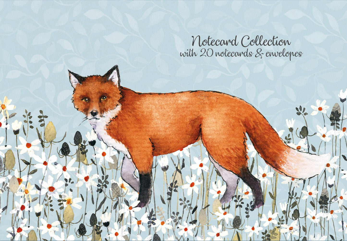 Gifted Stationery Notecard Collection Foxy Tails Design 20 Notecards & Envelopes