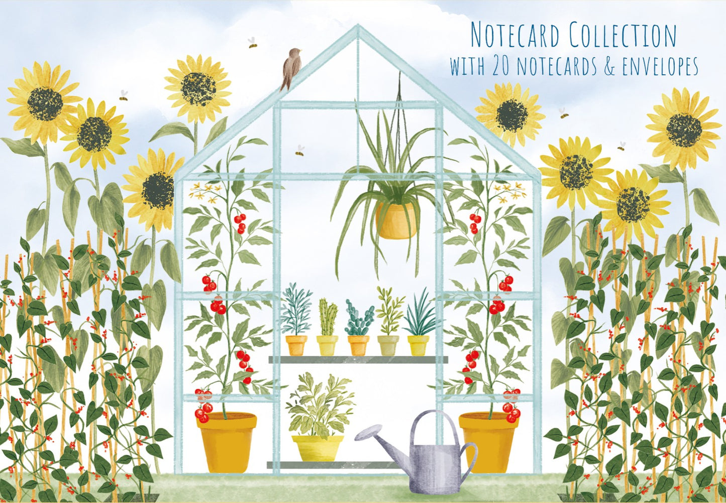 Gifted Stationery Notecard Collection In The Garden 20 Notecards & Envelopes
