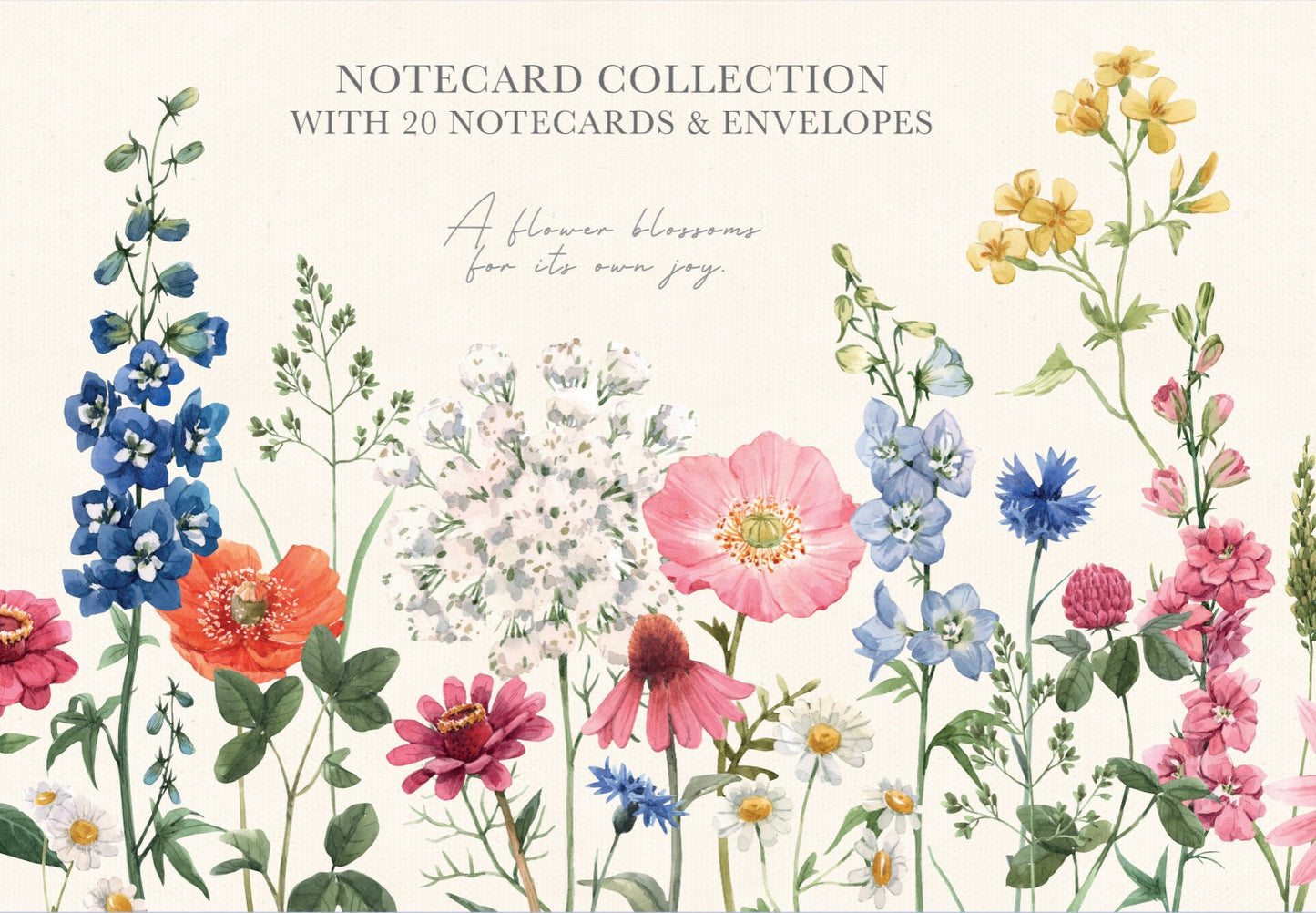 Gifted Stationery Notecard Collection Wild Harmony 20 Notecards & Envelopes