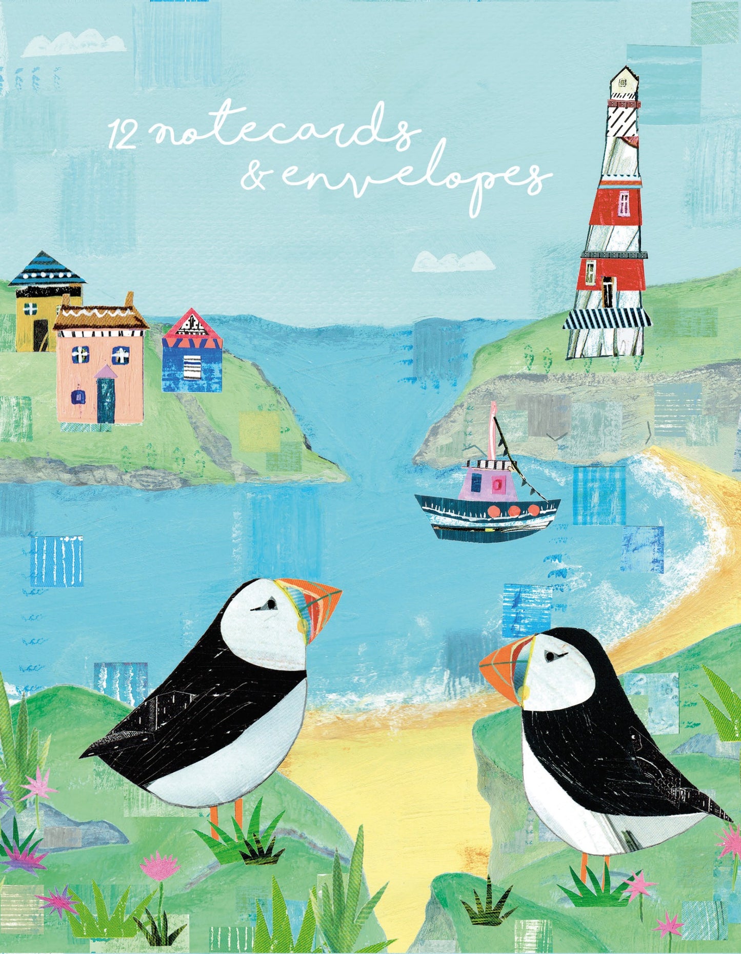 Gifted Stationery Notecard Wallet Blue Sea Breeze 12 Notecards & Envelopes