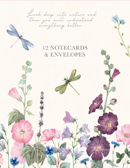 Gifted Stationery Notecard Wallet Pink Wild Harmony 12 Notecards & Envelopes