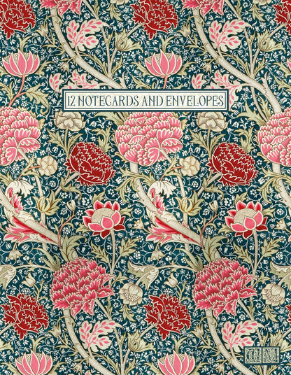 Gifted Stationery Notecard Wallet Pink William Morris Cray 12 Notecards