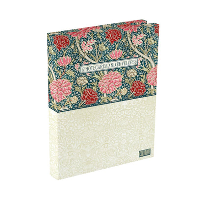 Gifted Stationery Notecard Wallet Red William Morris Cray 12 Notecards