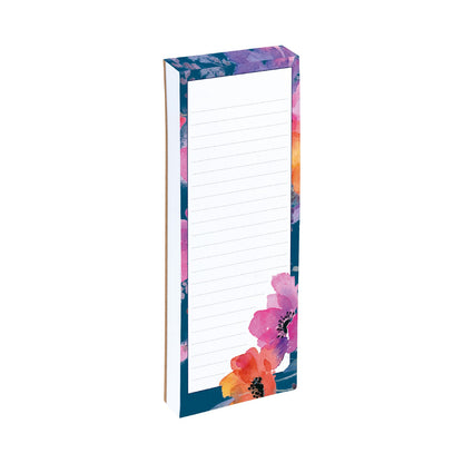 Gifted Stationery Magnetic Shopping List Pad Anemones Design In Blue