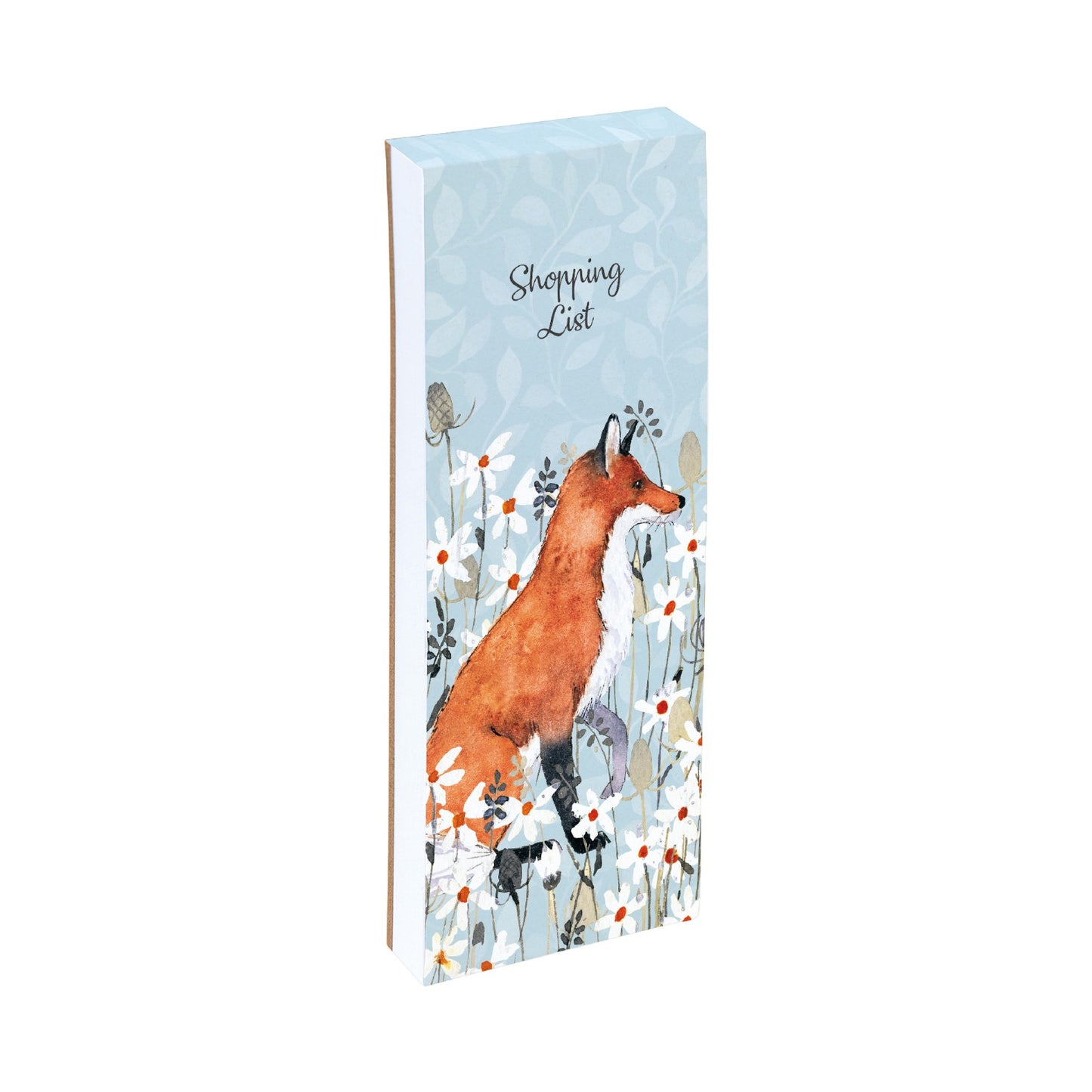 Gifted Stationery Magnetic Shopping List Pad Foxy Tales Design In Blue